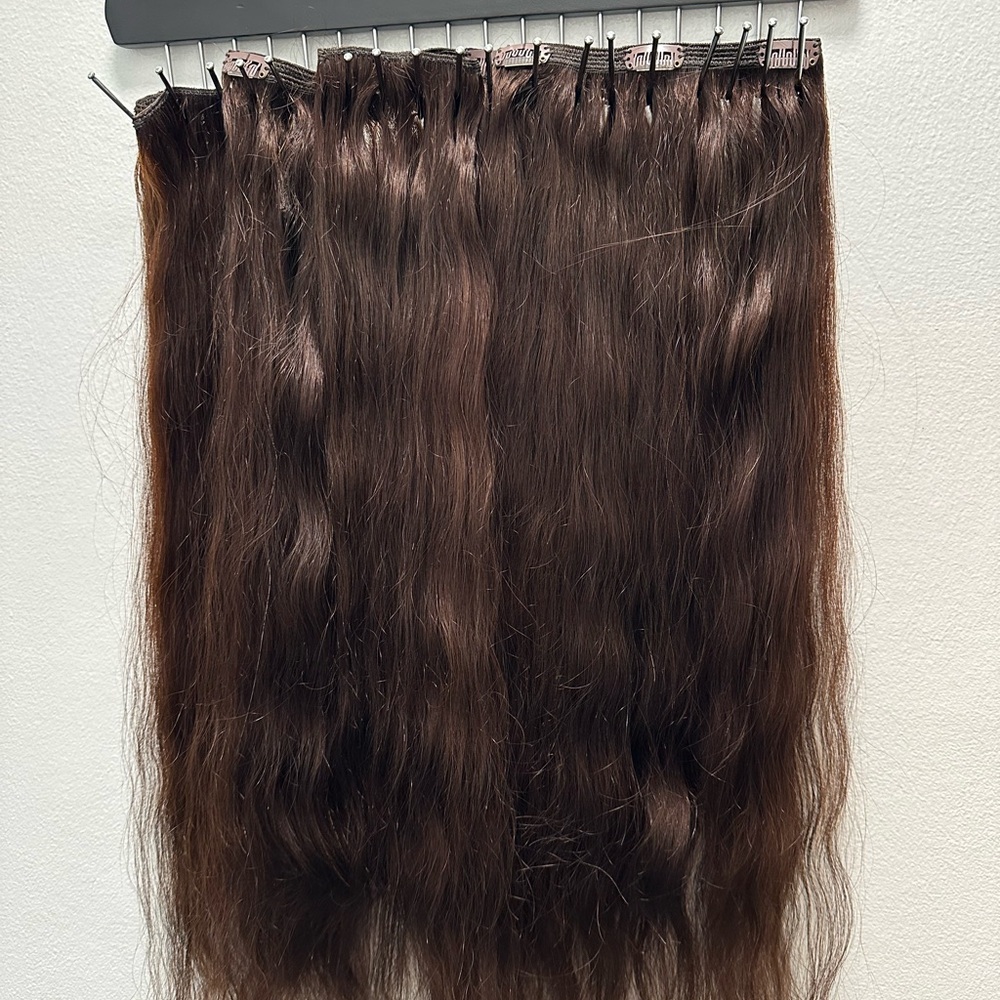 Cashmere Hair Extensions 24 inches long, dark brown